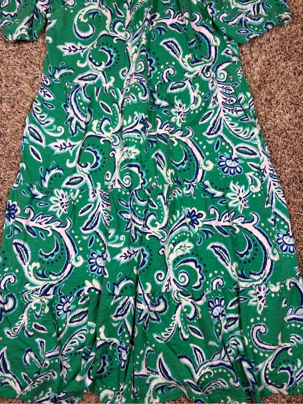 Soft Surroundings llana Paisley Tiered Midi Dress - Picture 4 of 13